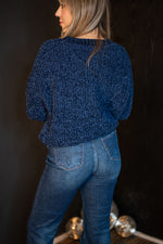 Classic Chenille Sweater: Navy