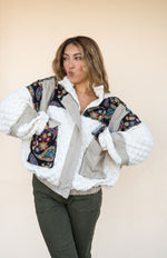 POL Patch and Poetry Zip-Up Hoodie Coat