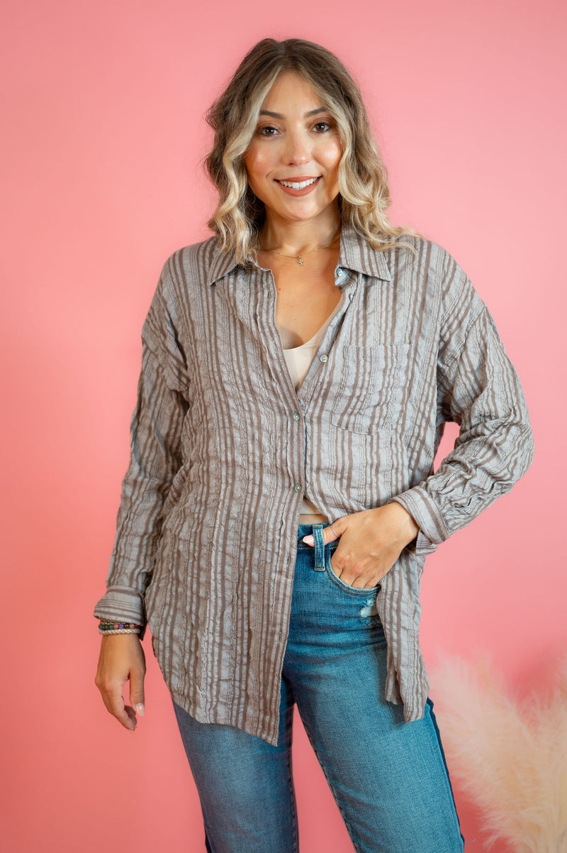 Textured Striped Shirt