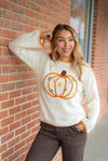 Pumpkin Patch Petals Sweater
