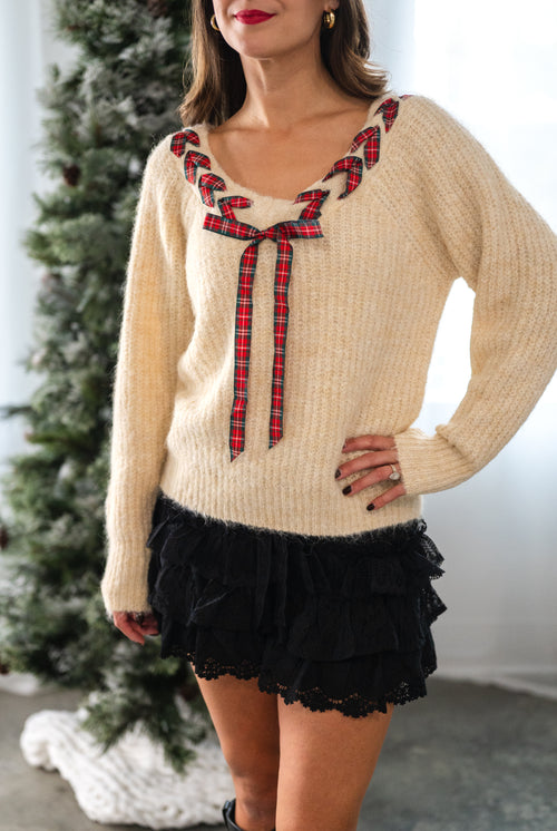 Mistletoe Bow Sweater