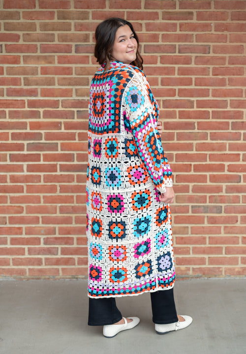 POL Miss Mosaic Crochet Cardigan