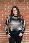 Contrasting Striped Sweater