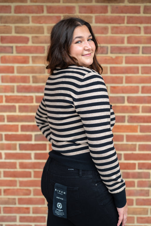 Contrasting Striped Sweater