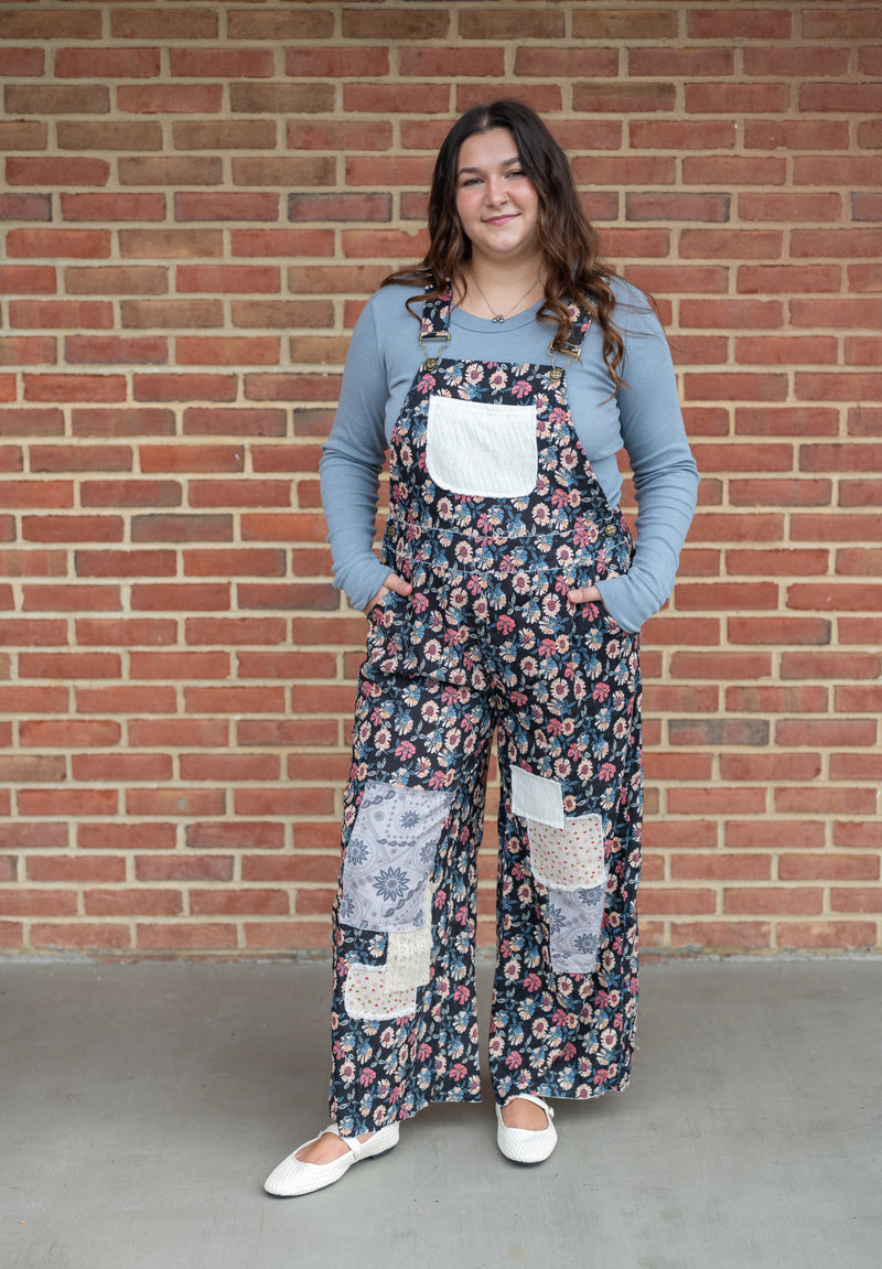 POL Wildflower Folk Overalls