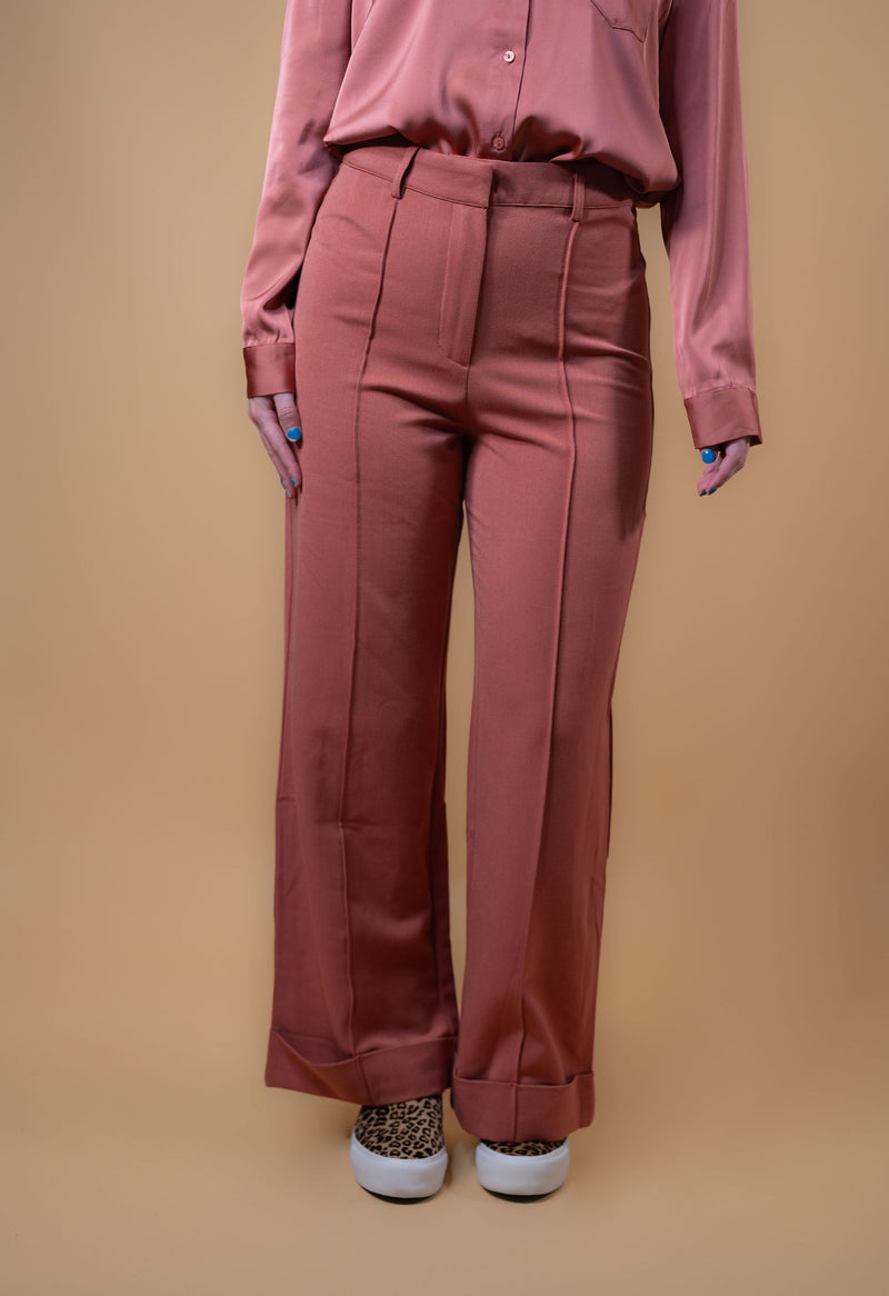 Terracotta Tailored Cuffed Trouser