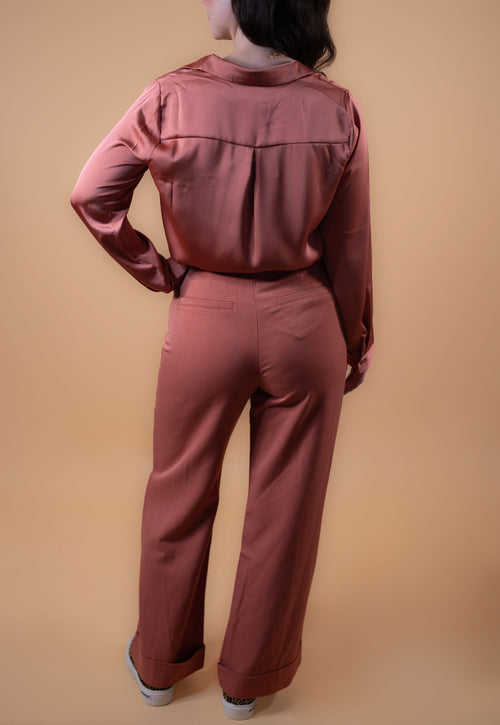 Terracotta Tailored Cuffed Trouser