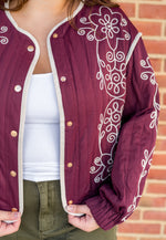 Sugarplum Western Quilt Embroidered Jacket