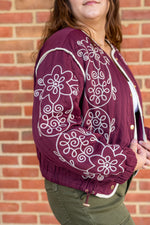 Sugarplum Western Quilt Embroidered Jacket