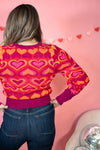 Groovy Hearts Puff-Sleeve Sweater