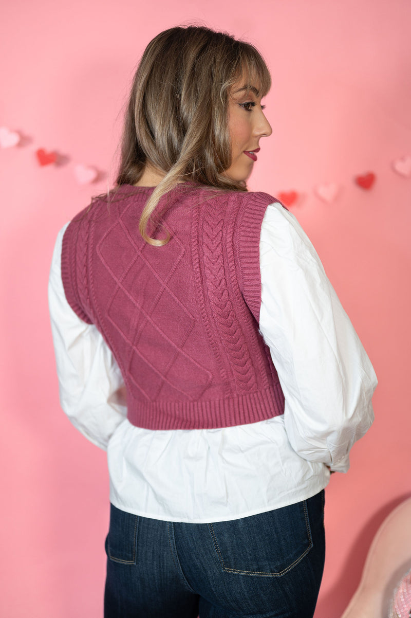 Perfect Duo Sweater Vest Blouse