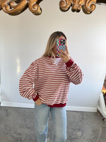 So Loved Stripe Crewneck Pullover