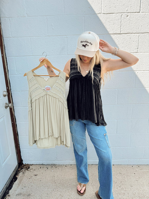 V-Neck Casual Loose Tank: Multiple Colors