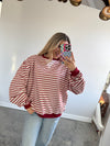 So Loved Stripe Crewneck Pullover