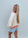 Flag Short Sleeve Crewneck: Oatmeal