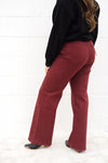 Mica High Rise Wide Leg Burgundy Jeans