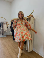 Ansley Mini Dress: Coral