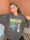 Monster Mash Corded Pullover: Charcoal