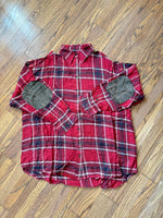 Tis the Season Elbow Patch Plaid Flannel