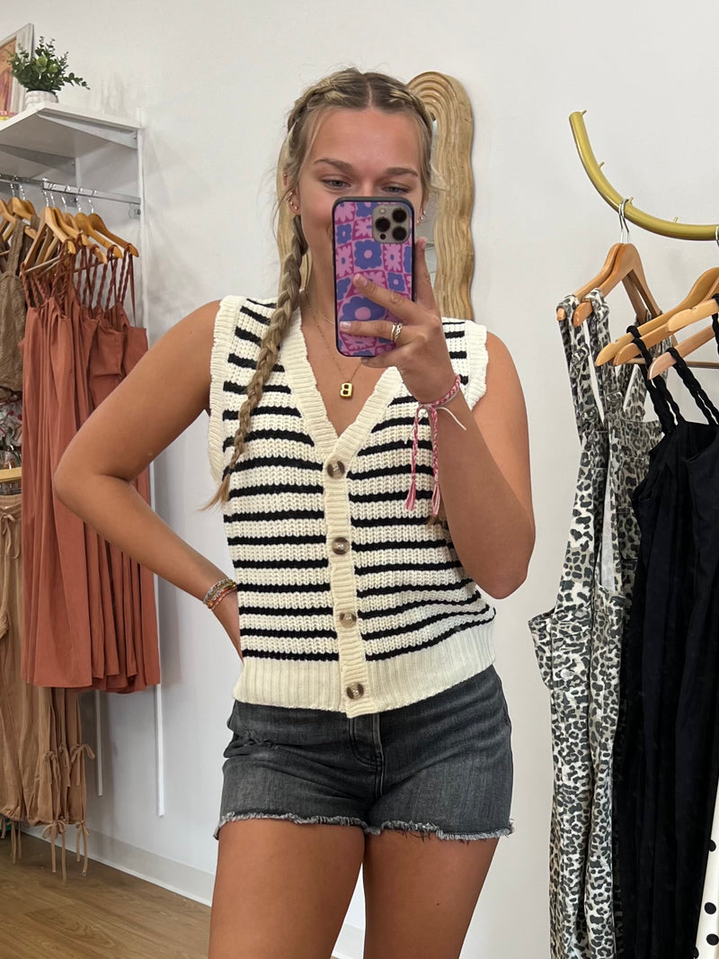 By the Sea Striped Sweater Vest