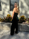 Rosette & Velvet Halter Jumpsuit