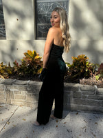 Rosette & Velvet Halter Jumpsuit