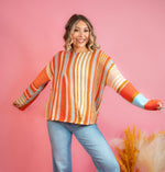 Shag & Stripe Woven Sweater