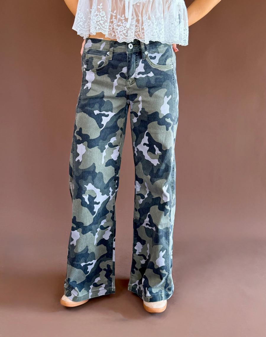 MICA Off the Grid Camo Wide Leg Jeans