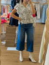 Judy Blue Wide Crop and Hem Vintage Jeans