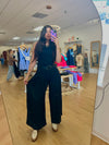 Black Wide Leg Pleated Trouser Pant