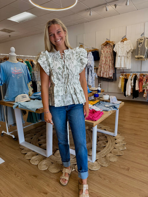 Ruffle Tiered and Tied Blouse