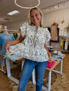 Ruffle Tiered and Tied Blouse