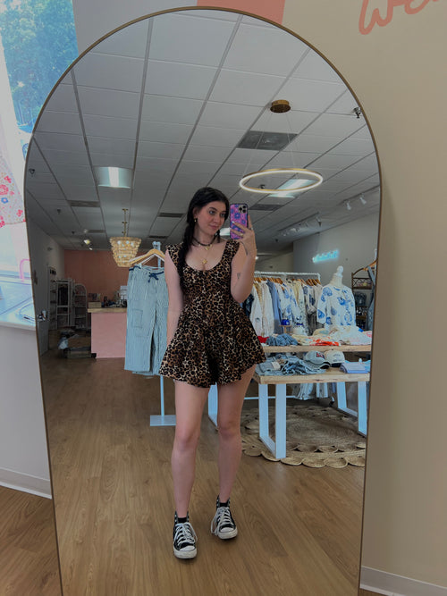 Leopard Bustier Romper
