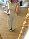 Linen Plunge Jumpsuit