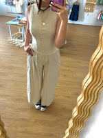 Linen Plunge Jumpsuit