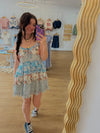 Vintage Floral Ruffle Tiered Dress