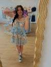 Vintage Floral Ruffle Tiered Dress