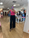 Crinkle Stretch Pant: Black