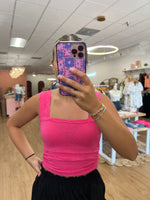 Floral Love Seamless Square Neck Tank Top