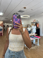 Floral Love Seamless Square Neck Tank Top