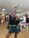 Moody Bandana Oversized Cropped Raglan