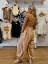 Caramel Maiden Smocked Harem Jumpsuit
