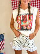 Funny 4th of July, Tank Tee, Jennifer Coolidge, Hot Dog