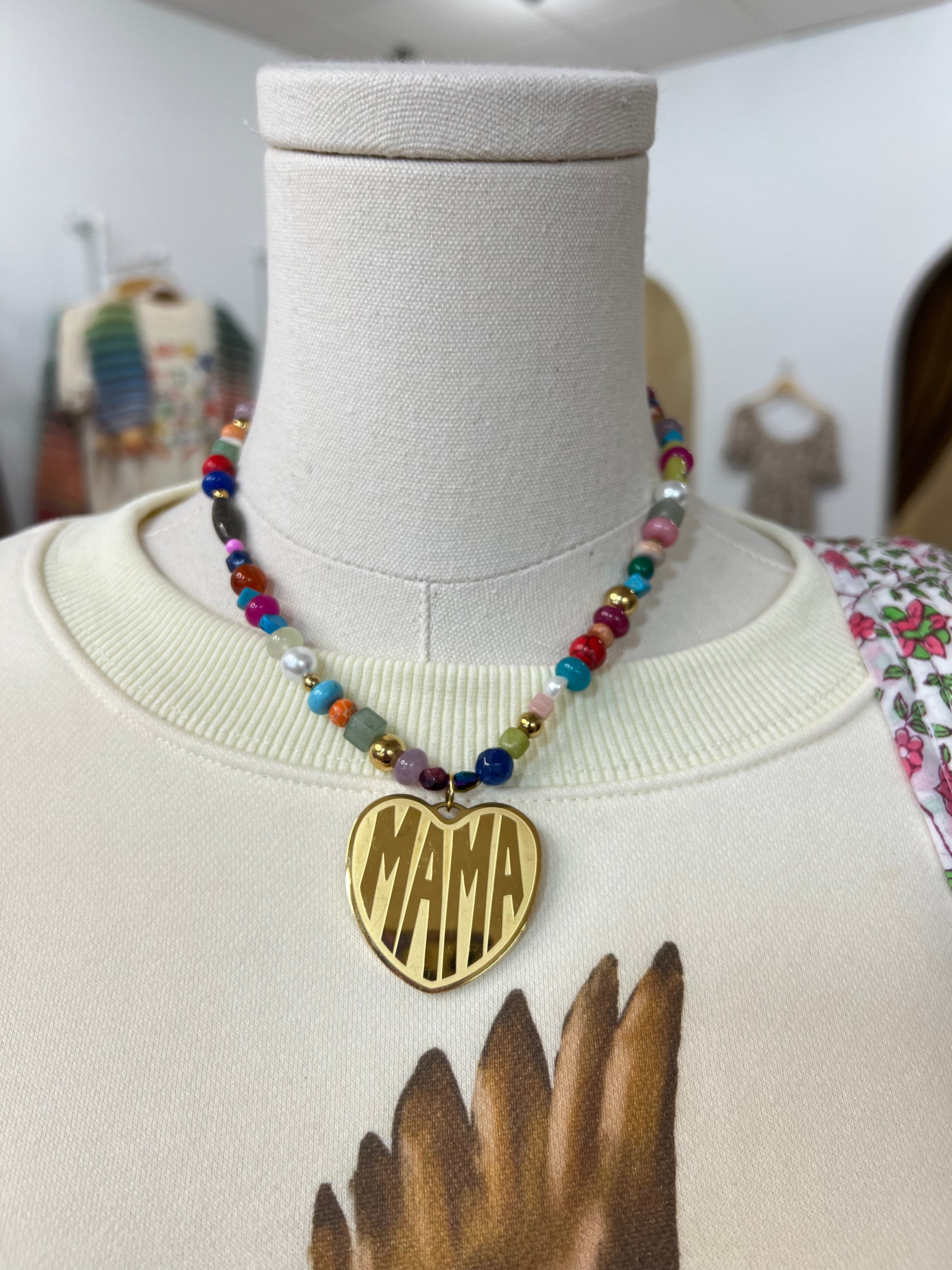Mommy and Me, accessories, matching, beaded necklace, jewelry, statement piece, colorful accessories