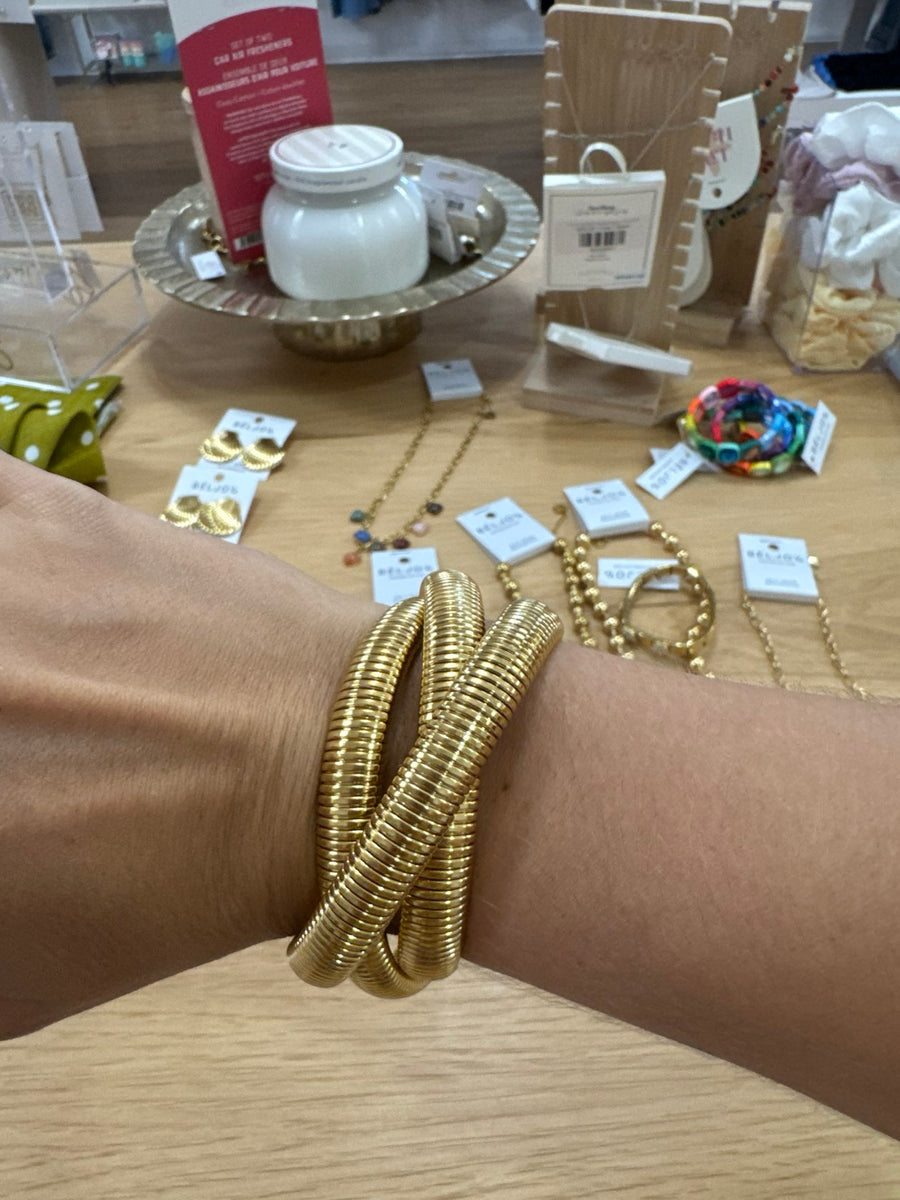 Triple Stack Bracelet- Gold