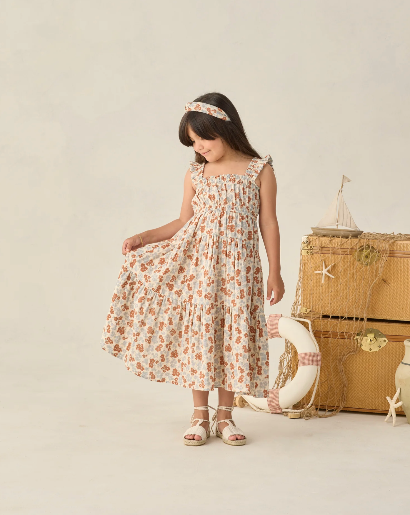 American Floral Print, Tank Top Straps, Maxi Dress, RYLEE + CRU, Mommy & Me, Flowy