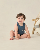 blue sleeveless onesie, baby boy, romper, nautical patterns, Marine Pattern, RYLEE + CRU, one piece