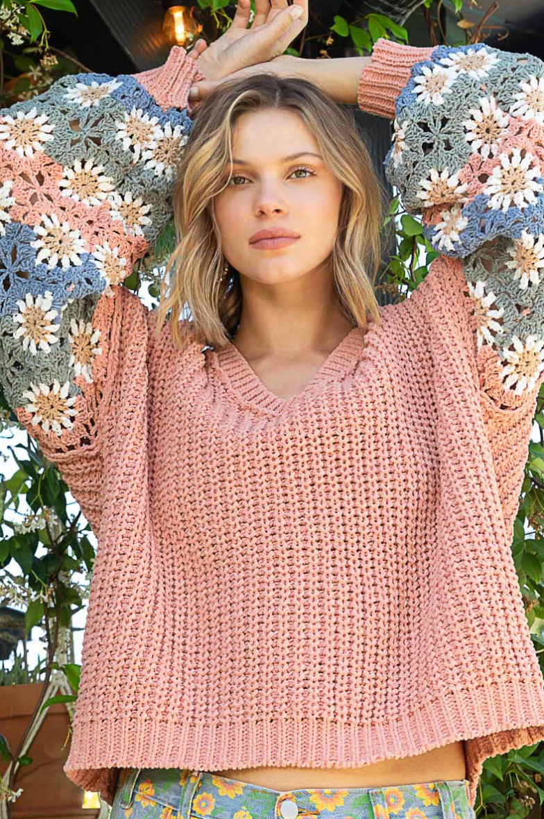 Cropped 2025 chenille sweater