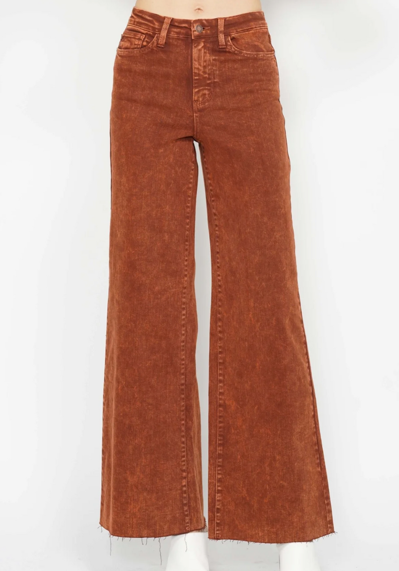 Judy Blue Pumpkin Spice Wide Leg Jean