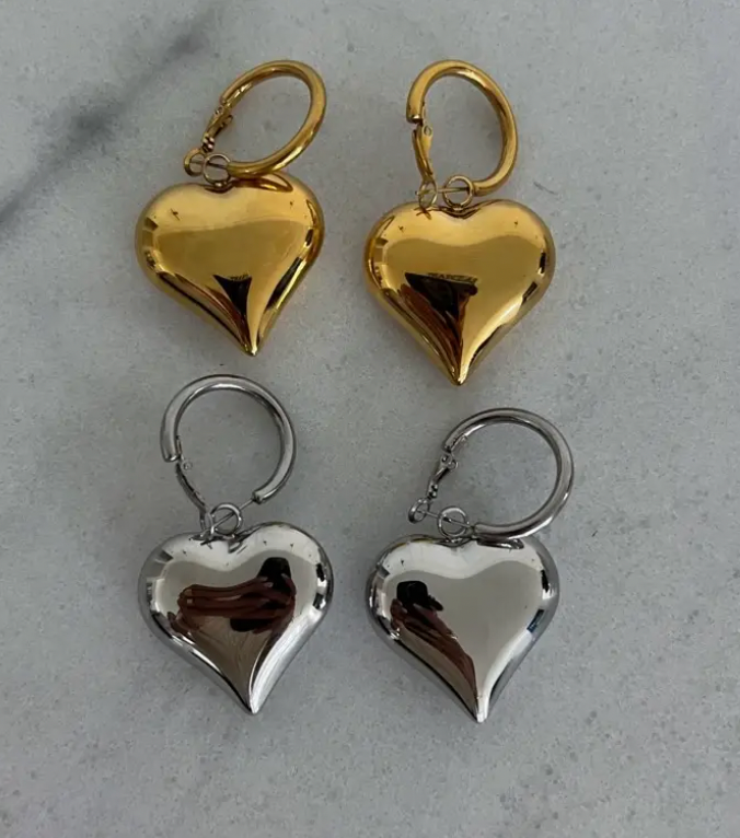 Bubble Heart Earrings